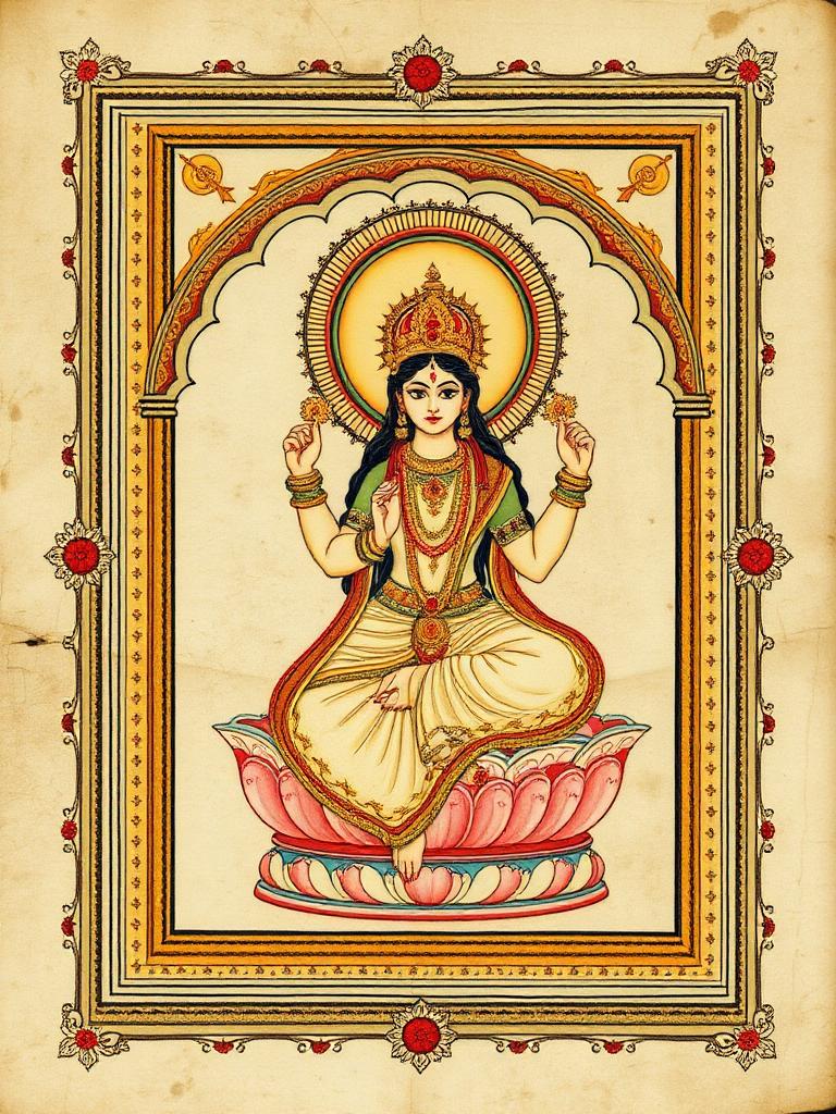 Devī Bhāgavatam — ancient manuscript cover