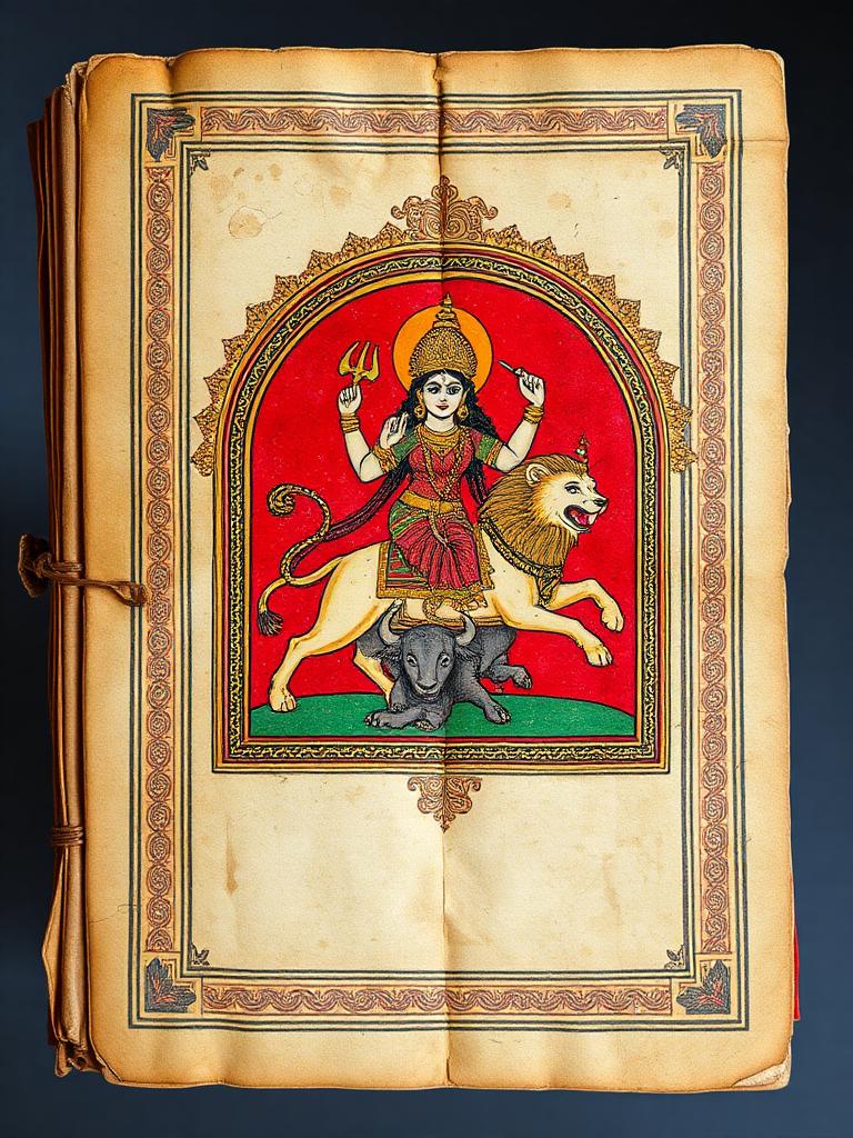 Mahiṣāsura Mardinī Stotram — ancient manuscript cover