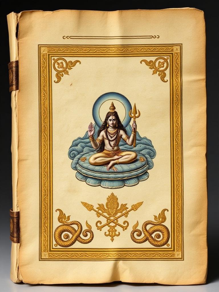 Śiva Sahasranāma — ancient manuscript cover